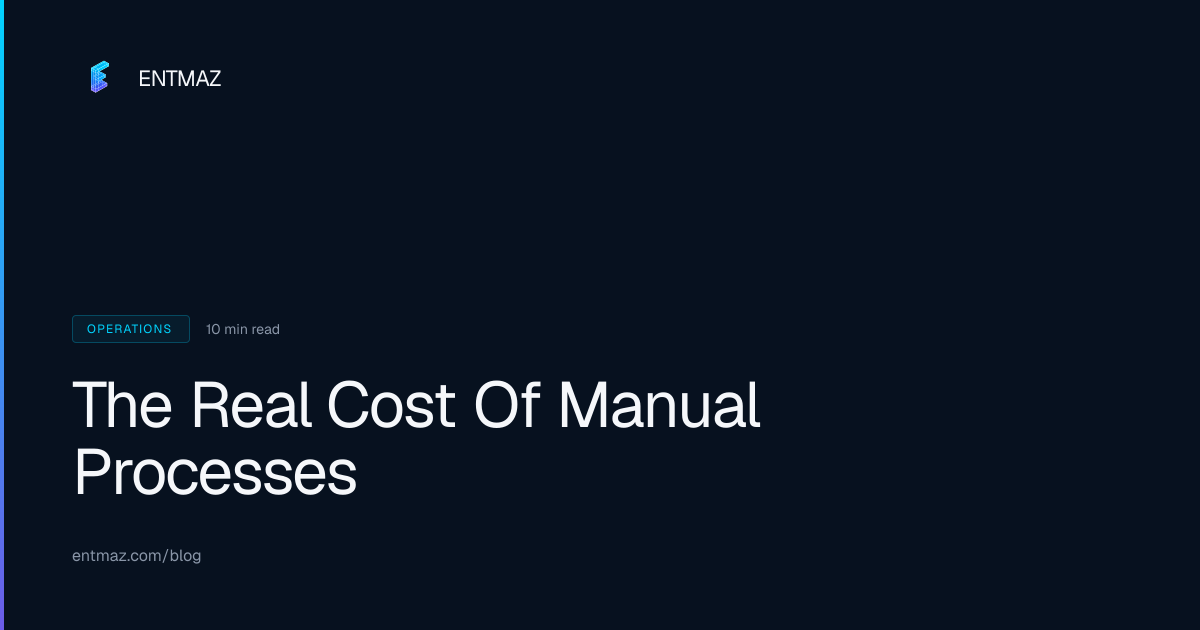 The Real Cost Of Manual Processes